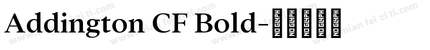 Addington CF Bold字体转换